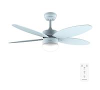 Cecotec Ventilador de Techo con Luz EnergySilence Aero 4260 Full Sky de 40 W con motor DC y 42” con luz LED, Mando a distancia, Temporizador, 6 Velocidades y 5 Aspas Reversibles