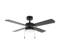 Cecotec Ventilador de Techo con Luz EnergySilence Aero 450 FullBlack de 50 W y 42” con luz, 3 Velocidades, 4 Aspas Reversibles y Modo winter-summer