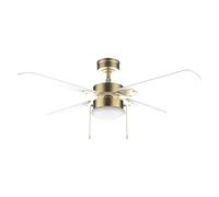 Cecotec Ventilador de Techo con Luz EnergySilence Aero 450 GoldWhite de 50 W y 42” con luz, 3 Velocidades, 4 Aspas Reversibles y Modo winter-summer
