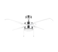 Cecotec Ventilador de Techo con Luz EnergySilence Aero 450 IronWhite de 50 W y 42” con luz, 3 Velocidades, 4 Aspas Reversibles y Modo winter-summer