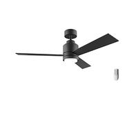 Cecotec Ventilador de Techo con Luz EnergySilence Aero 4850 Style Black. 30 W, Diámetro 48" con 3 Aspas, Mando a Distancia, Motor DC, 6 Velocidades, Modo Winter-Summer y Natural Breeze