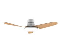 Cecotec Ventilador de Techo con Luz EnergySilence Aero 5200 Light LightWood. 30W, Motor DC, 43", Luz LED de 22W, 3 Tonos, 3 Aspas, Temporizador programable, Modo winter/summer, 6 Velocidades