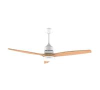 Cecotec Ventilador de Techo con Luz EnergySilence Aero 5300 White&Wood Design. 30W, Diámetro 52” con 3 Aspas, Motor DC, Luz LED, Mando a distancia, Temporizador y Modo Winter-Summer