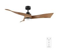Cecotec Ventilador de Techo con Luz EnergySilence Aero 5285 DarkWood. 40W, Diámetro 52", Motor DC, Mando a distancia, luz LED de 18W, Temporizador programable, Modo winter-summer