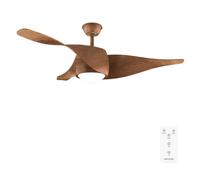 Cecotec Ventilador de Techo con Luz EnergySilence Aero 5290 BlackWood 40 W y 52", con motor DC, mando a distancia, luz LED, temporizador programable, modo winter-summer