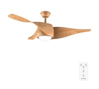 Cecotec ventilador de techo con luz energysilence aero 5290 lightwood.