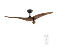 Cecotec Ventilador de Techo con Luz EnergySilence Aero 5295 DarkWood motor DC de 40W, 54 pulgadas, con luz LED de 15W, 3 tonalidades seleccionables, 3 aspas,temporizador programable