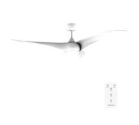 Cecotec Ventilador de Techo con Luz EnergySilence Aero 5295 White. 40W, Motor DC, 54 pulgadas, Luz LED de 15W, 3 Tonalidades seleccionables, 3 Aspas, Temporizador Programable