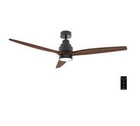 Cecotec Ventilador de Techo con Luz EnergySilence Aero 5300 Black&Wood Design. 30W, Diámetro 52” con 3 Aspas, Motor DC, Luz LED, Mando a distancia, Temporizador y Modo Winter-Summer