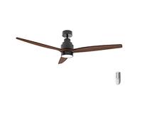 Cecotec Ventilador de Techo con Luz EnergySilence Aero 5300 Black&Wood Design. 30W, Diámetro 52” con 3 Aspas, Motor DC, Luz LED, Mando a distancia, Temporizador y Modo Winter-Summer