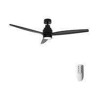 Cecotec Ventilador de Techo con Luz EnergySilence Aero 5350 Black Design. 30W, Diámetro 52” con 3 Aspas, Motor DC, Luz LED, Mando a distancia, Temporizador y Modo Winter-Summer