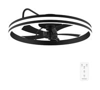 Cecotec Ventilador de Techo con Luz EnergySilence LampAero 650 FlowLight. 20W, Motor DC, LED de 45W, 5 Aspas de 17", Mando, 3 Velocidades, 3 Tonos de Luz, Temporizador, Modo winter/summer