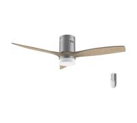 Cecotec Ventilador de Techo con Luz LED Energysilence Aero 5600 Classic Steel.40W.Motor DC, Diámetro 132cm, 3 Aspas, LED 18W, Temporizador, 6 Velocidades, Mando a Distancia, Función Verano/Invierno