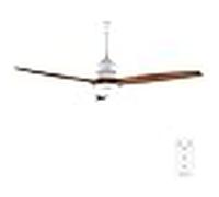 Cecotec Ventilador de Techo con Luz y Mando a Distancia de 52" EnergySilence Aero 5230 White&BlackWood. Motor DC 40W, 3 Aspas, LED, Altura Ajustable, Temporizador, 6 Velocidades, Modo Winter/Summer