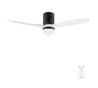 Cecotec Ventilador de Techo con Luz y Mando a Distancia de 52" EnergySilence Aero 5600 Classic Black&White. Motor DC 40W, 3 Aspas, Luz LED, Temporizador, 6 Velocidades, Modo Winter/Summer