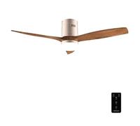 Cecotec Ventilador de Techo con Luz y Mando a Distancia de 52" EnergySilence Aero 5600 Classic Gold&DarkWood. Motor DC 40W, 3 Aspas, Luz LED, Temporizador, 6 Velocidades, Modo Winter/Summer