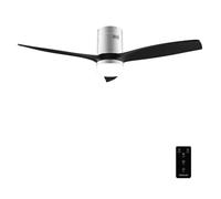 Cecotec Ventilador de Techo con Luz y Mando a Distancia de 52" EnergySilence Aero 5600 Classic Iron&Black. Motor DC 40W, 3 Aspas, Luz LED, Temporizador, 6 Velocidades, Modo Winter/Summer