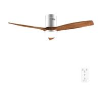 Cecotec Ventilador de Techo con Luz y Mando a Distancia de 52" EnergySilence Aero 5600 Classic Iron&DarkWood. Motor DC 40W, 3 Aspas, Luz LED, Temporizador, 6 Velocidades, Modo Winter/Summer