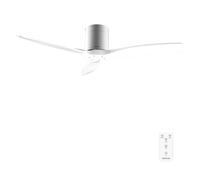 Cecotec Ventilador de Techo con Mando a Distancia de 52" EnergySilence Aero 5400 Classic Iron&White. Motor DC 40W, 3 Aspas, 6 Velocidades, Temporizador hasta 8h, Modo Winter/Summer