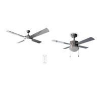 Cecotec Ventilador de Techo con Mando a Distancia, Temporizador y Luz LED EnergySilence Aero 570. & Ventilador de Techo con Luz EnergySilence Aero 450. 50 W, Bajo consumo, 106 cm de Diámetro
