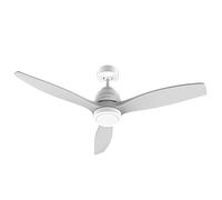 Cecotec Ventilador de Techo con Mando a Distancia y Temporizador EnergySilence Aero 5200 White Design. 40W, Diámetro 132 cm, Motor DC, Luz LED, 6 Velocidades, Función invierno, Blanco/Aspas Grises