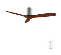 Cecotec Ventilador de Techo EnergySilence 5400 Classic Iron&DarkWood | Mando a Distancia, 52", Motor DC 40W, 3 Aspas, 6 Velocidades, Temporizador hasta 8h, Modo Winter/Summer