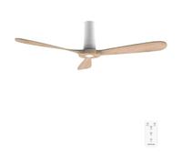 Cecotec ventilador de techo energysilence 5400 classic white&lightwood
