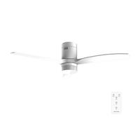 Cecotec Ventilador de Techo EnergySilence Aero 4600 Arctic White&White | Luz, Mando a Distancia, Motor DC 38W, Diámetro 132cm, Lámpara LED 18W, 3 Aspas, 6 Velocidades, Temporizador 8h
