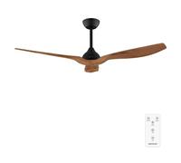 Cecotec Ventilador de techo EnergySilence Aero 5200 BlackWood, Motor DC 36W, 132 cm, mando