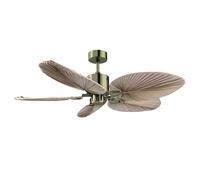 Cecotec Ventilador de Techo EnergySilence Aero 5200 Natural Palm, 127cm | Motor DC 42 W, Mando a distancia, Temporizador, 6 Velocidades, Verano e invierno, Rotación de aspas, Silencioso
