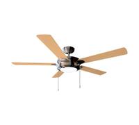 Cecotec Ventilador de Techo EnergySilence Aero 540. 60 W, 132 cm de Diámetro, Luz LED, 5 Aspas Reversibles, 3 Velocidades, Función Invierno, Acabado en 2 tonos de madera