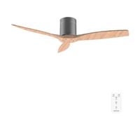 Ventilador de techo, cecotec aero 5400 classic iron&lightwood 52 pulga