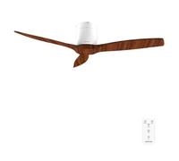 Cecotec Ventilador de Techo EnergySilence Aero 5400 Classic White&DarkWood | Mando a Distancia, 52", Motor DC 40W, 3 Aspas, 6 Velocidades, Temporizador hasta 8h, Modo Winter/Summer