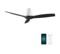 Cecotec Ventilador de Techo EnergySilence Aero 5500 Aqua White&Black Connected, Motor DC 40W, Diámetro 132 cm, Bajo consumo, Wifi, Mando, Exteriores, Temporizador, Verano e invierno, Silencioso