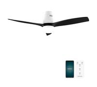 Cecotec Ventilador de Techo EnergySilence Aero 5600 Aqua White&Black Connected, 40 W y 52”, Wifi, Mando a distancia, protección IP44, luz, 6 velocidades, 3 aspas, modo winter-summer, temporizador 8h