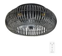 Cecotec Ventilador de Techo con Luz de diseño EnergySilence LampAero 600 Natural DarkWood motor DC 20W, Luz LED, 5 aspas 11 pulgadas, control remoto, 3 velocidades, temporizador y modo winter/summer