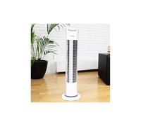 Cecotec Ventilador de Torre con Temporizador EnergySilence 6090 Skyline. 45 W, 30'' (76 cm) de Altura, Control Mecánico, Oscilante, Motor de Cobre, 3 Velocidades, Blanco