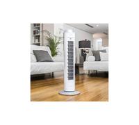 Cecotec Ventilador de Torre con Temporizador EnergySilence 8090 Skyline. 60 W, 33'' (84 cm) de Altura, Oscilación, Motor de Cobre, Control Mecánico, 3 Velocidades, Blanco