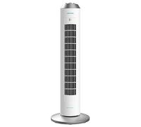 Cecotec Ventilador de Torre con Temporizador EnergySilence 8090 Skyline. 60 W, 33'' (84 cm) de Altura, Oscilación, Motor de Cobre, Control Mecánico, 3 Velocidades, Blanco