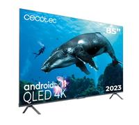 Cecotec VQU30085+ TV 85" QLED 4K UHD, 120Hz, Full Array Local Dimming 144 Zonas, Smart TV Android 11, HDMI 2.1, Google Voice Assistant, Dolby Visiotmos, SubWoofer 60W, Wi-Fi, BT, PVR