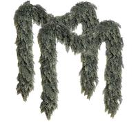 Cedar Garland 2pcs 6 pies Real Touch Christmas Cedar Garland Realistic Winter Greenery for Mantel, Chimenea, Mesa, Puerta