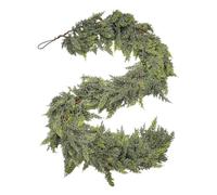 Cedar Garland - Garland Realistic for Fireplace Mantel, decoración interior al aire libre con alambre flexible Core, Home Decor for Stair Railings, Door, Window Frames, 5,91 Feet