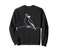 Cedar Waxwing Arte Lineal Ornitólogo Sudadera