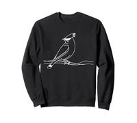 Cedar Waxwing Arte Lineal Ornitólogo Sudadera