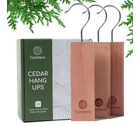 Ceddera Colgadores de cedro | Bloques de cedro natural para almacenamiento de ropa | Cedro ecológico para armarios | Madera de cedro para almacenamiento de ropa | Alternativa segura a la bola de