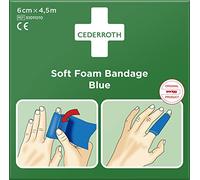 CEDERROTH Soft Foam - Vendaje (450 x 6 cm), color azul