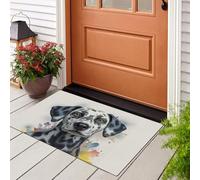 CEDNXOER Felpudo Entrada 45 x 75 cm, Lindos Mascotas Animales Absorbente Alfombra Entrada Casa, Suave Alfombra Cocina Lavable Antideslizante, Acuarela Dálmata Tapete para Puerta Delantera