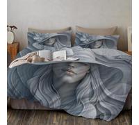 CEDNXOER Relieves Sombreros Flores Funda Nórdica Cama 105, Elegancia Mujer Patrón Microfibra Fundas Edredon Efecto Relieve Visual, 1 Funda Nordica 200x200cm + 2 Fundas de Almohada 50x75cm, Lavable