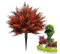 Cedro artificial, árboles falsos realistas para decoración de porche delantero, fácil mantenimiento, plantas artificiales de 24 pulgadas de alto para patio, césped, porche, paisajismo, pasarela
