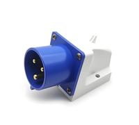 CEE Enchufe 32A 3 Polos, Conectores de Enchufe Industrial Azul 3 Pines, Enchufe de Pared Aparatos CEE, Enchufes de Repuesto Caravana Industrial 220V-250V 50/60Hz 2P-E 6H IP44 IEC60309